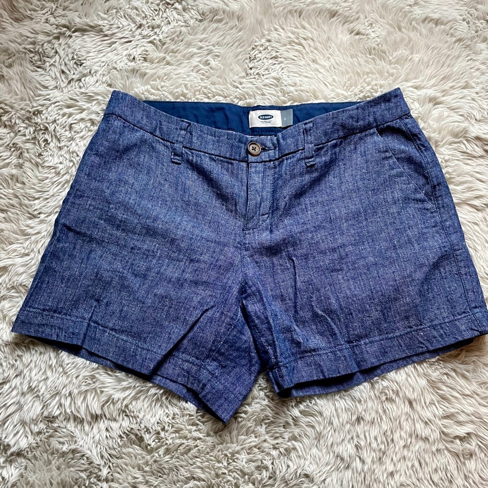 Old Navy Linen Jean Pixie Short